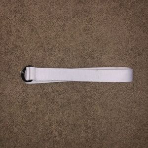All White D-Ring belt